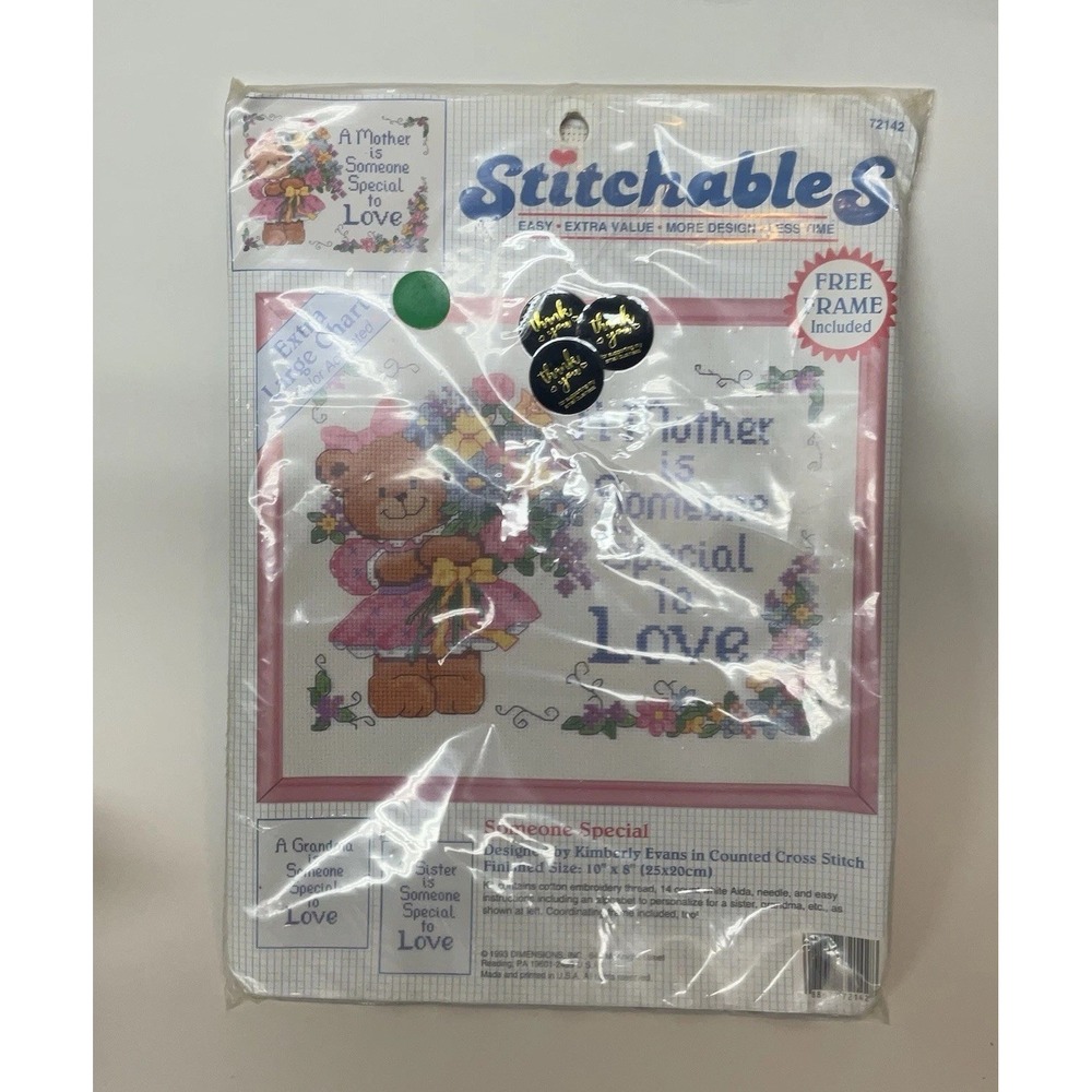 Vintage SEALED Stitchables #72142 - Someone‎ Special Counted Cross Stitch Kit